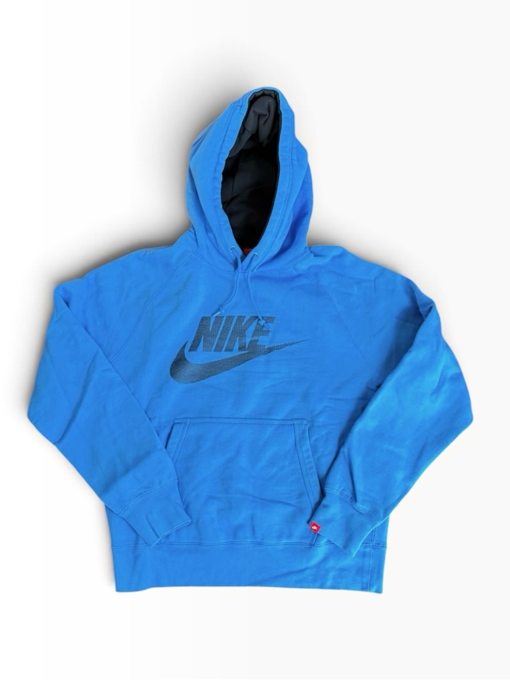 Men’s Nike Logo Swoosh hoodie blue black soft M LIKE NEW / NWOT